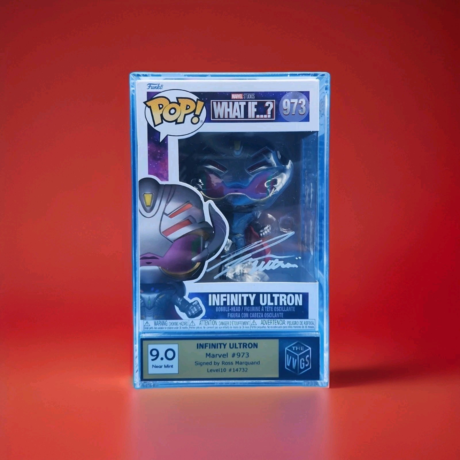 Signed/Graded (Ross Marquand) FUNKO pop, What If...? Infinity Ultron #973