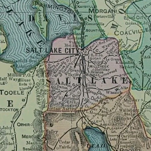 Vintage 1908 UTAH Map 14\