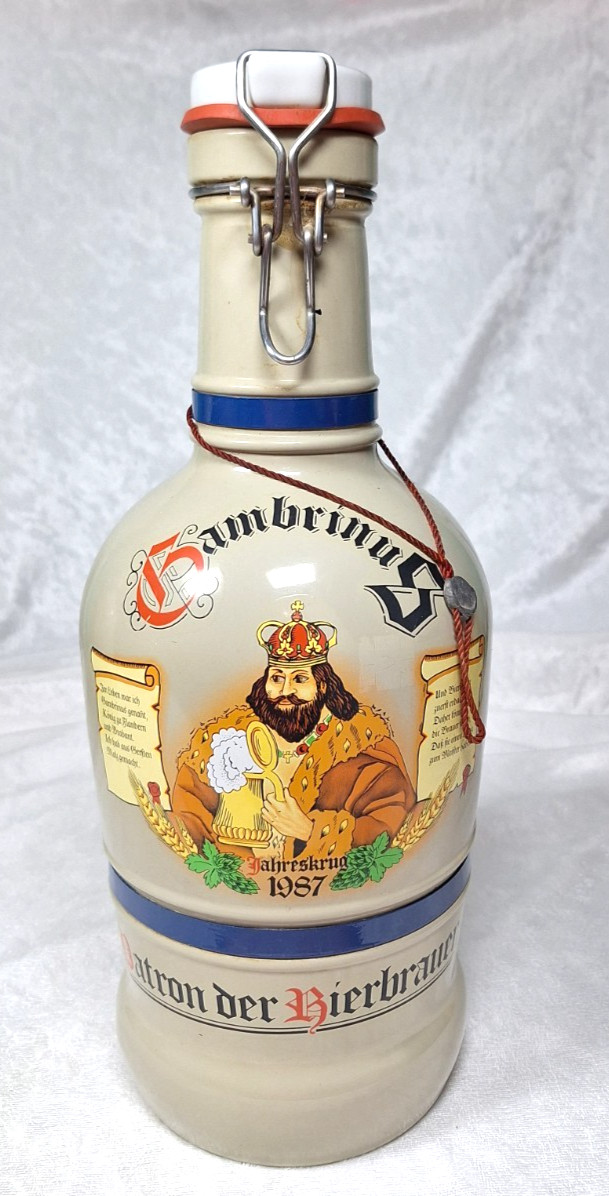 Vintage 1987 Altenmünster Gambrinus German Beer Siphon Ceramic Growler Bottle 2L Vintage 1987 Altenmünster Gambrinus German Beer Siphon Ceramic Growler Bottle 2L