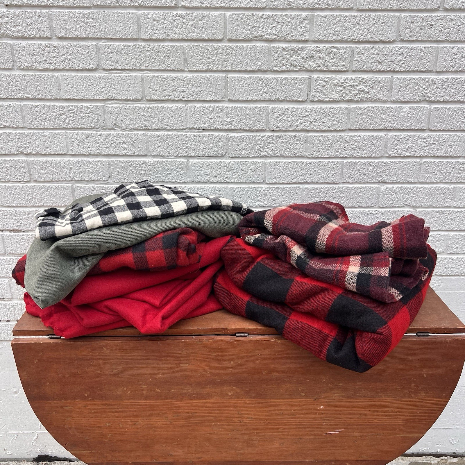 Vintage CC Filson Fabric Lot 15 Yards Mackinaw Buffalo Plaid Whipcord Wool *READ
