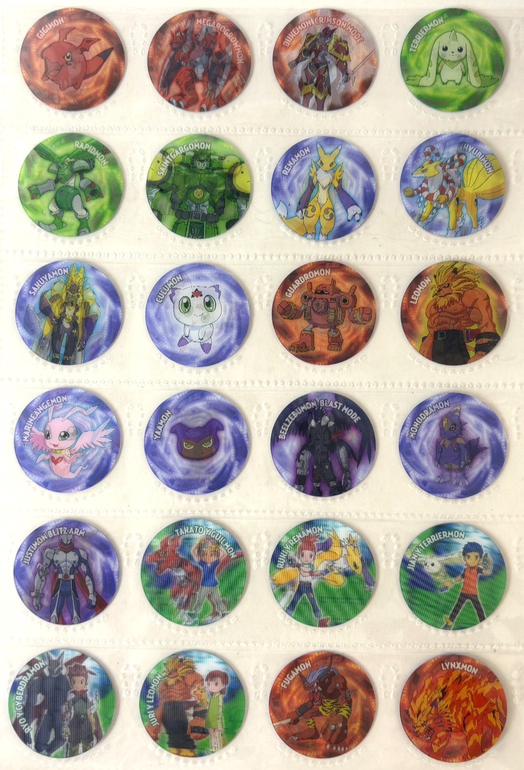 TAZOS 3D DIGIMON TAMERS 3 DKV Full Set 50/50 Peru 2026 Pogs Lenticular TAKATO TAZOS 3D DIGIMON TAMERS 3 DKV Full Set 50/50 Peru 2026 Pogs Lenticular TAKATO