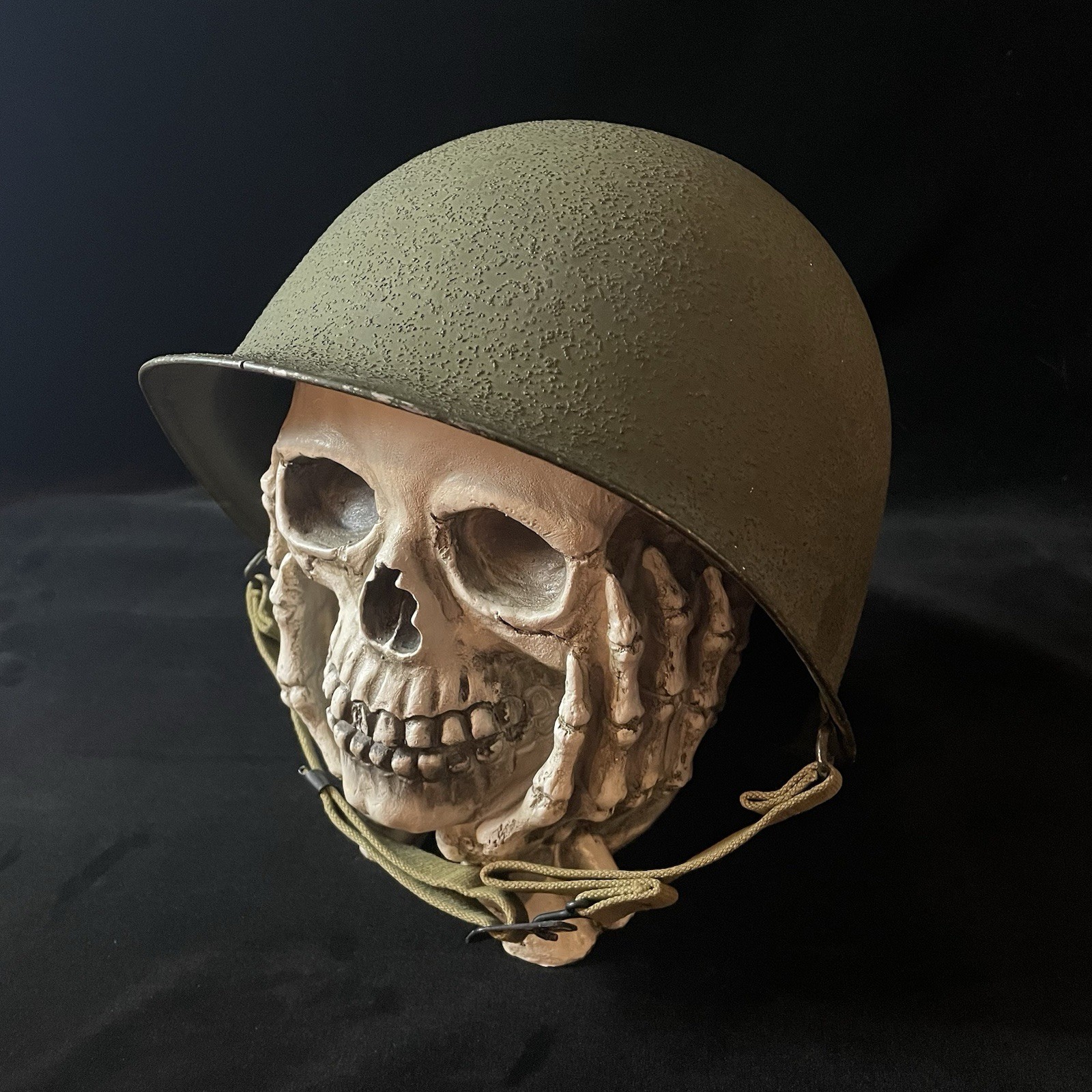 WWII Front seam Swivel bale USM1 Steel Helmet OD Green US Military