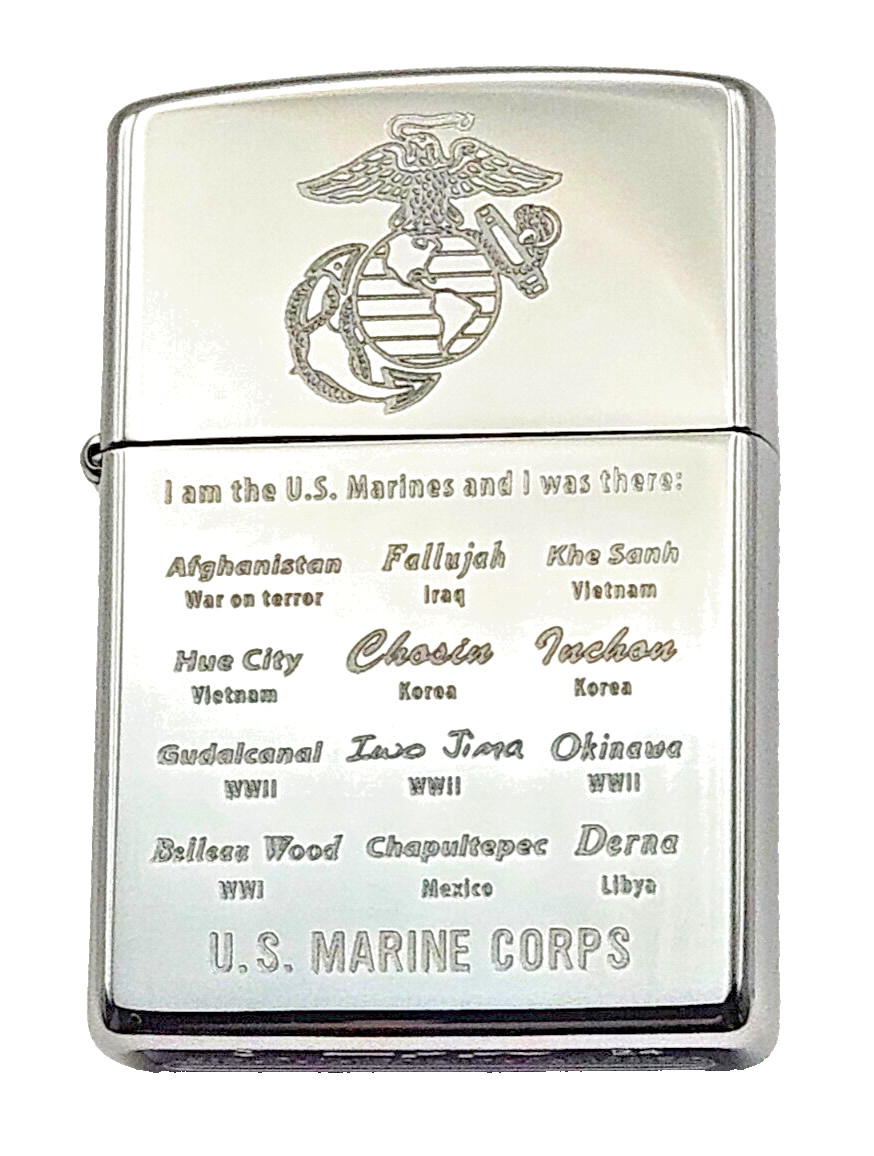 Marine Corps Campaigns from Iwo Jima to Afghanistan & Iraq Zippo Lighter Marine Corps Campaigns from Iwo Jima to Afghanistan & Iraq Zippo Lighter