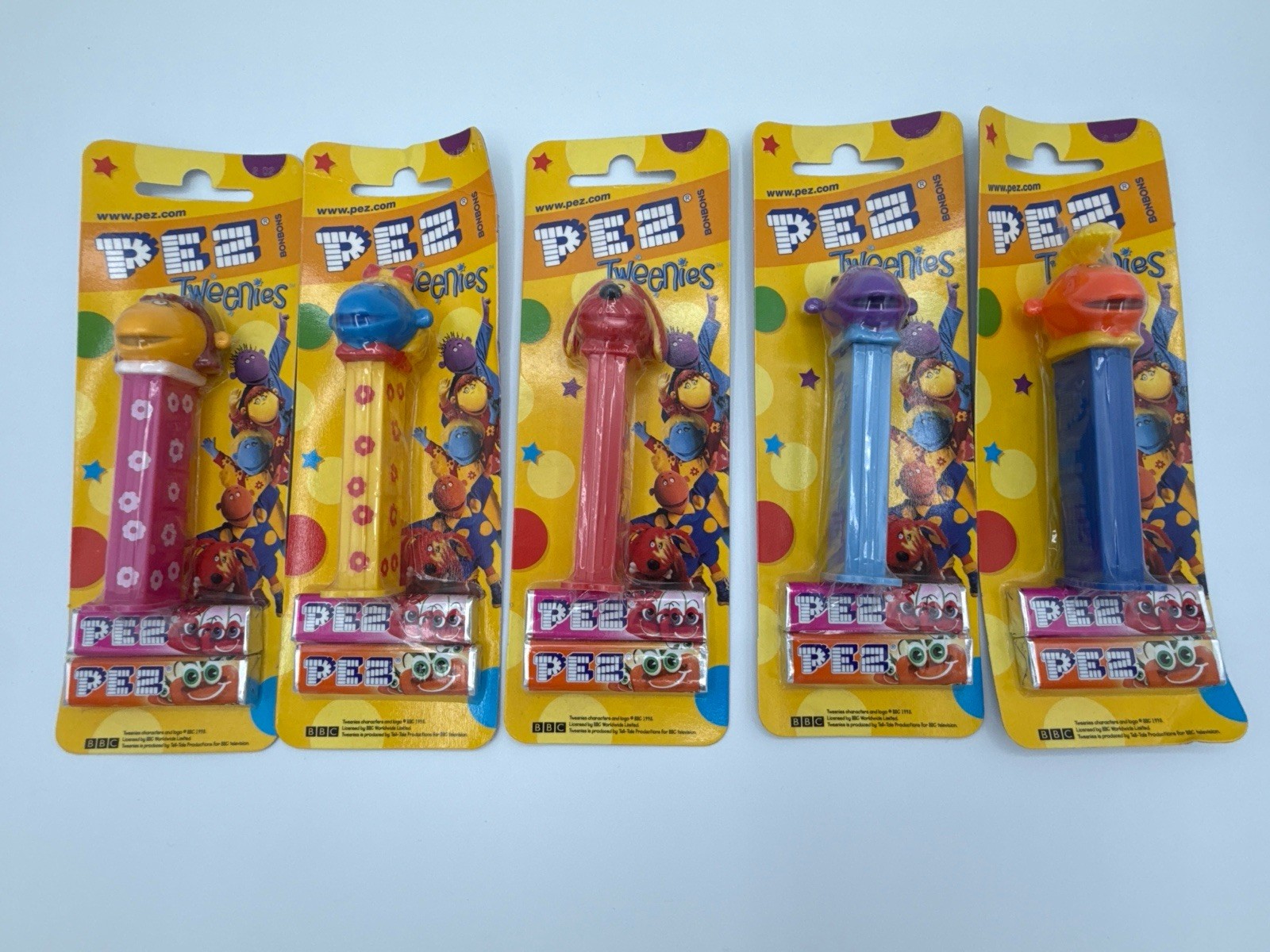 PEZ Tweenies Lot 5 MOC Euro Cards Hungary Slovenia Variant 4.966.305 BBC Set