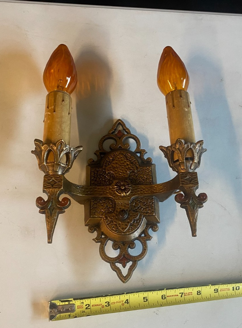 antique fixture sconce light J.C. Virden vintage lighting wall mount