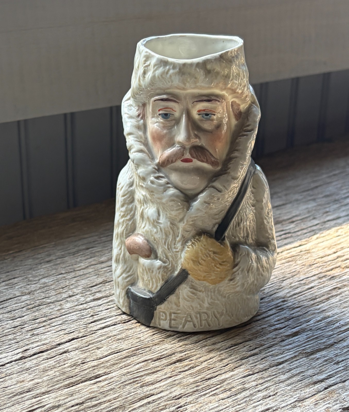 Antique Schafer & Vater Robert Peary Character Jug - Mold 5569 German Porcelain Antique Schafer & Vater Robert Peary Character Jug - Mold 5569 German Porcelain