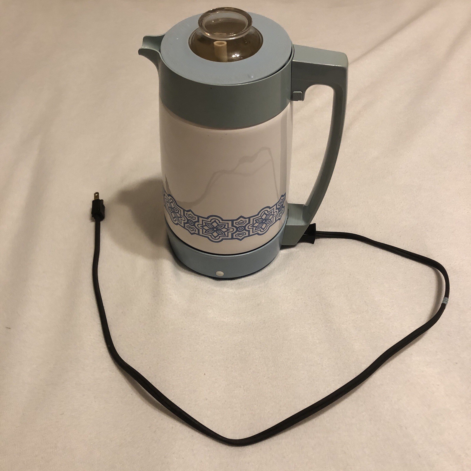Vintage Corning Percolator Electromatic Blue 12C Auto Coffee Pot E-1212 - Works Vintage Corning Percolator Electromatic Blue 12C Auto Coffee Pot E-1212 - Works