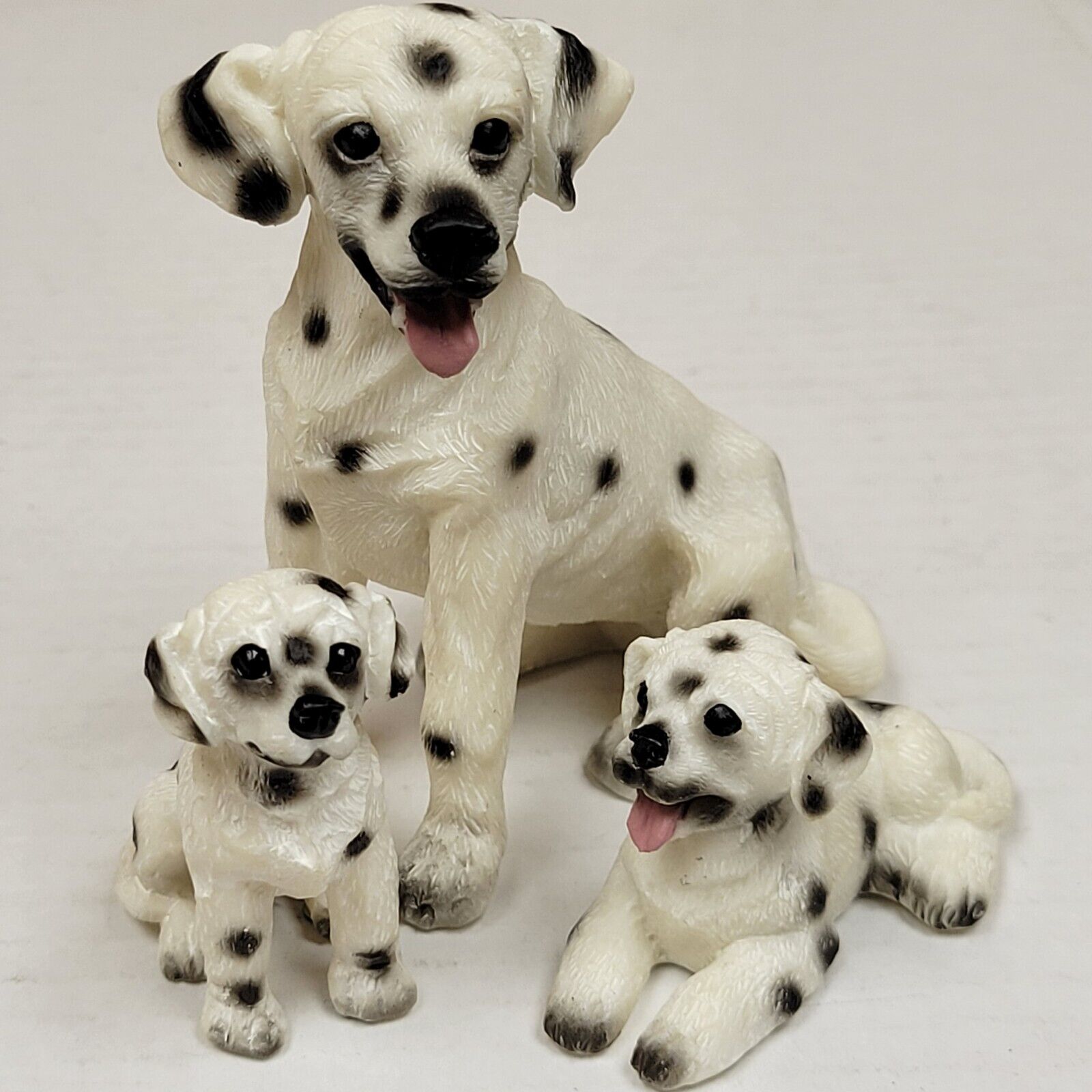 Young's Collectables, Dog Figurine, 3pc. Dalmation Dog Family, New (25822)