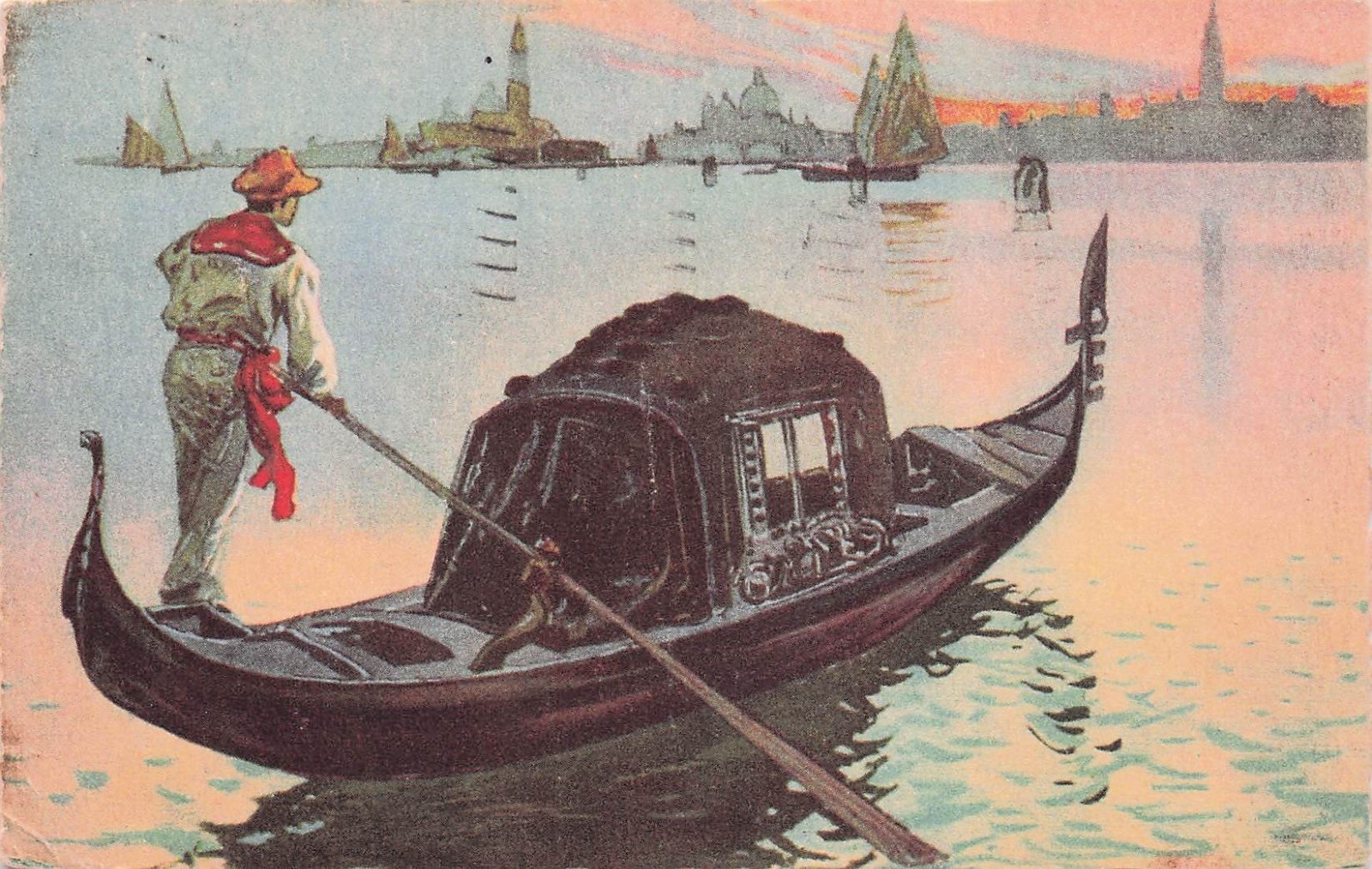 Postcard Vintage (2) ITA,Venice 2-Gondalas (1-Card #,1-WO,1-P,1-UP) (#882) Postcard Vintage (2) ITA,Venice 2-Gondalas (1-Card #,1-WO,1-P,1-UP) (#882)