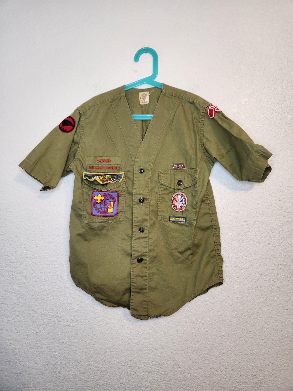 Vintage 1950s BSA Boy Scouts Shirt dallas youth L costume Vintage 1950s BSA Boy Scouts Shirt dallas youth L costume