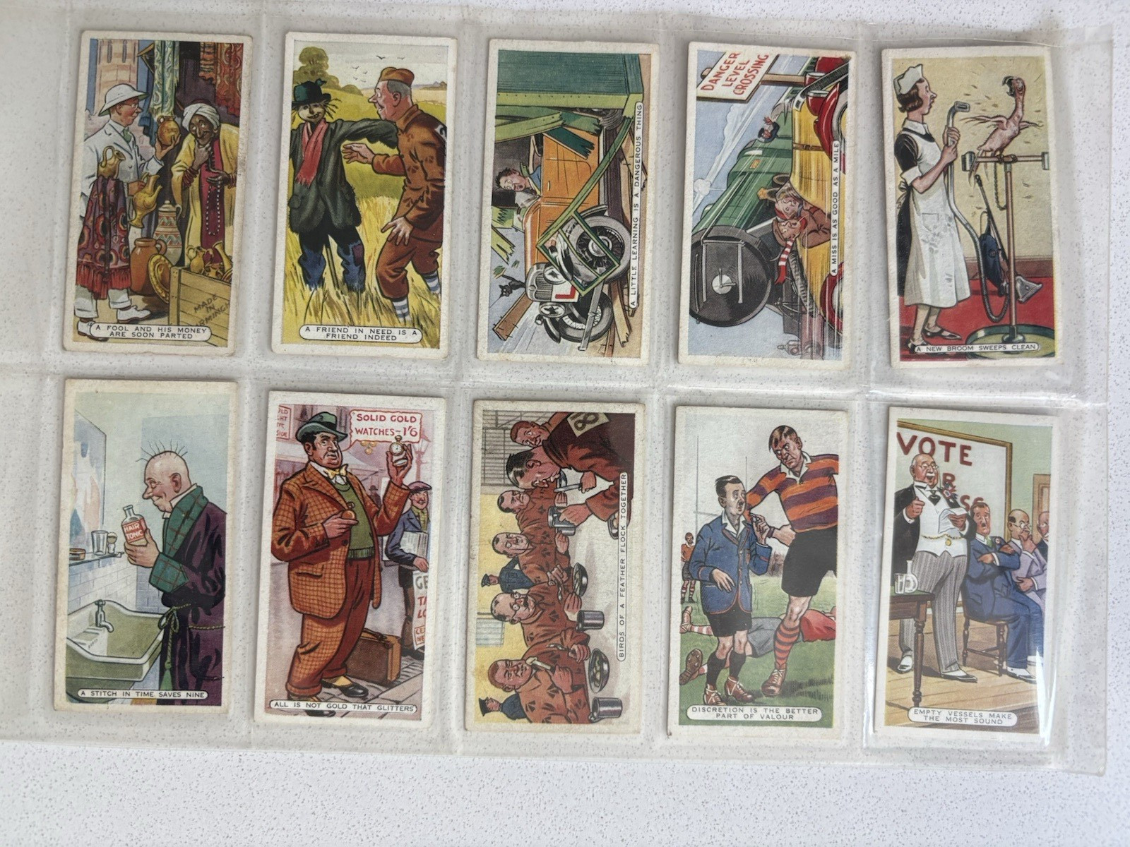 Ardath Cigarette Cards 1936 PROVERBS Set of 25 in Sleeves Ardath Cigarette Cards 1936 PROVERBS Set of 25 in Sleeves