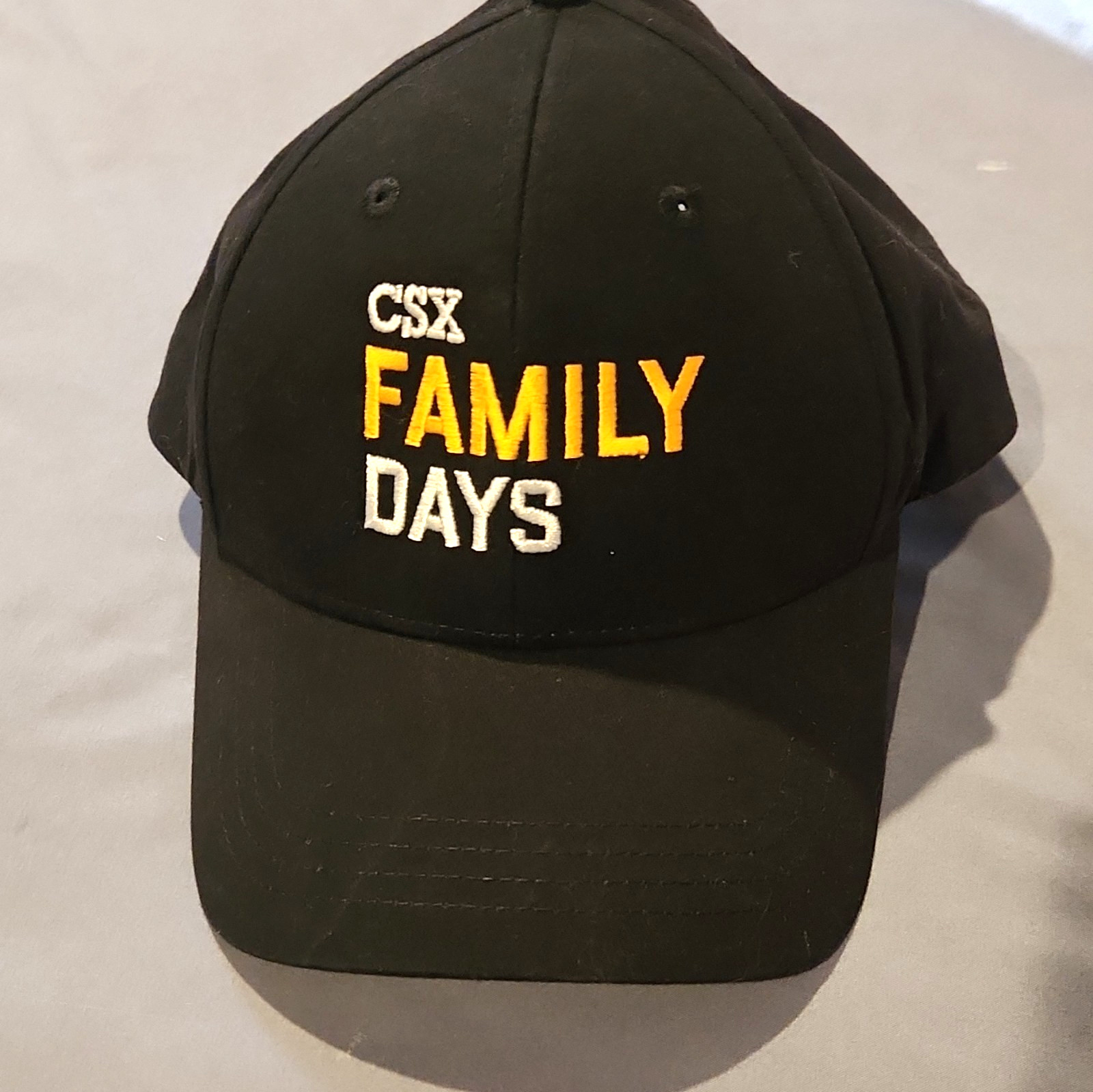 CSX Family Days Black Baseball Cap Hat Adjustable Style Sport Casual