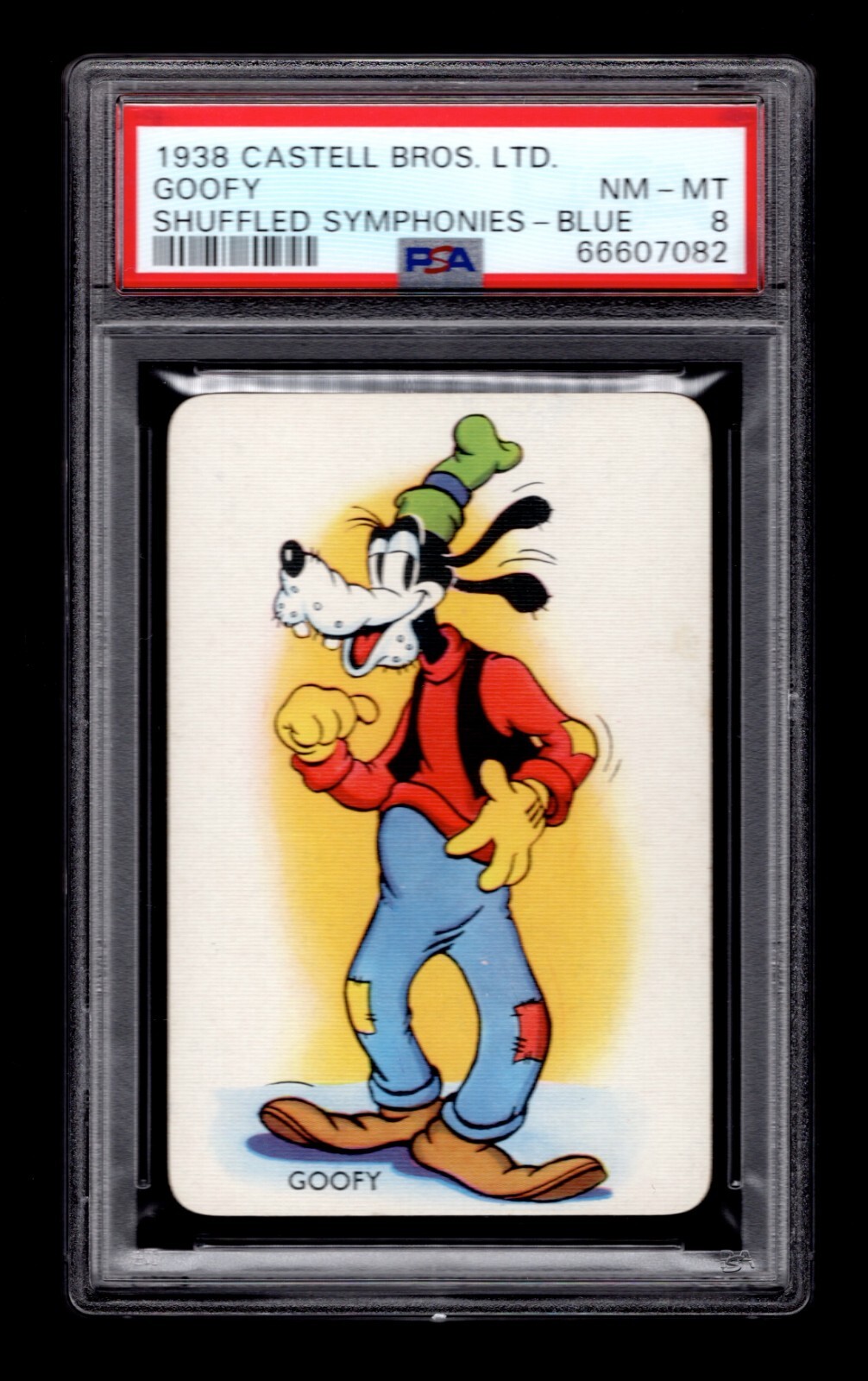 PSA 8 GOOFY 1938 Castell Shuffled Symphonies Card BLUE BACK PSA 8 GOOFY 1938 Castell Shuffled Symphonies Card BLUE BACK