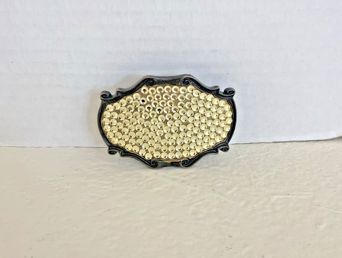 Vintage Tres Flores Swarovski Crystal Belt Buckle Vintage Tres Flores Swarovski Crystal Belt Buckle