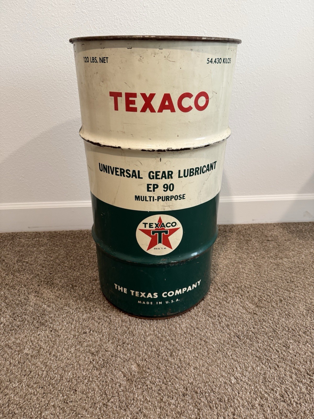 Texaco Vintage Universal Gear Lubricant EP 90 Metal Can Texaco Vintage Universal Gear Lubricant EP 90 Metal Can
