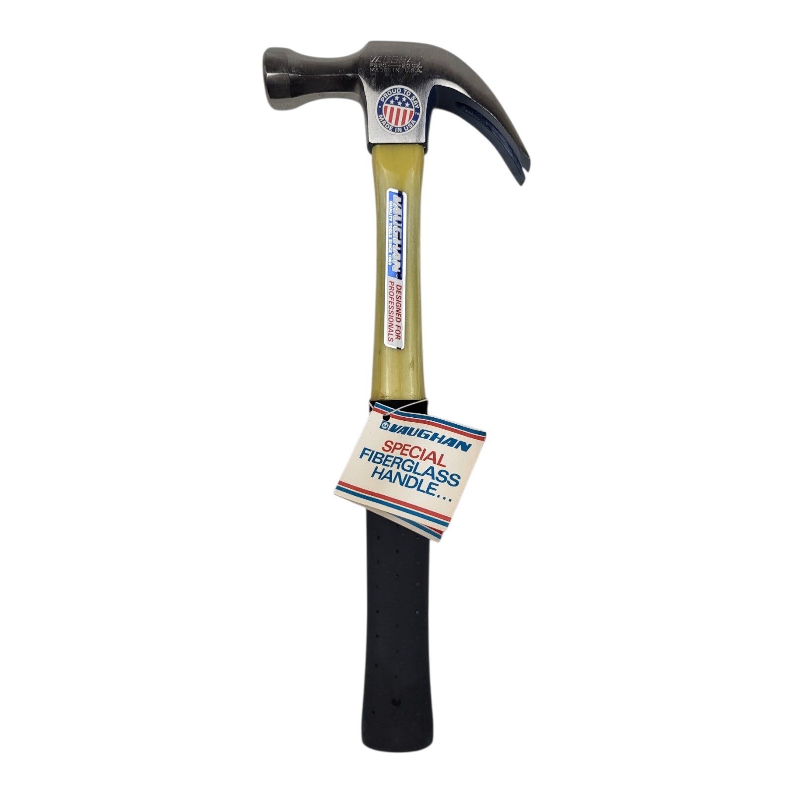 Vintage NOS Vaughan 20oz Claw Hammer Made in USA Fiberglass Handle FS20 Vintage NOS Vaughan 20oz Claw Hammer Made in USA Fiberglass Handle FS20