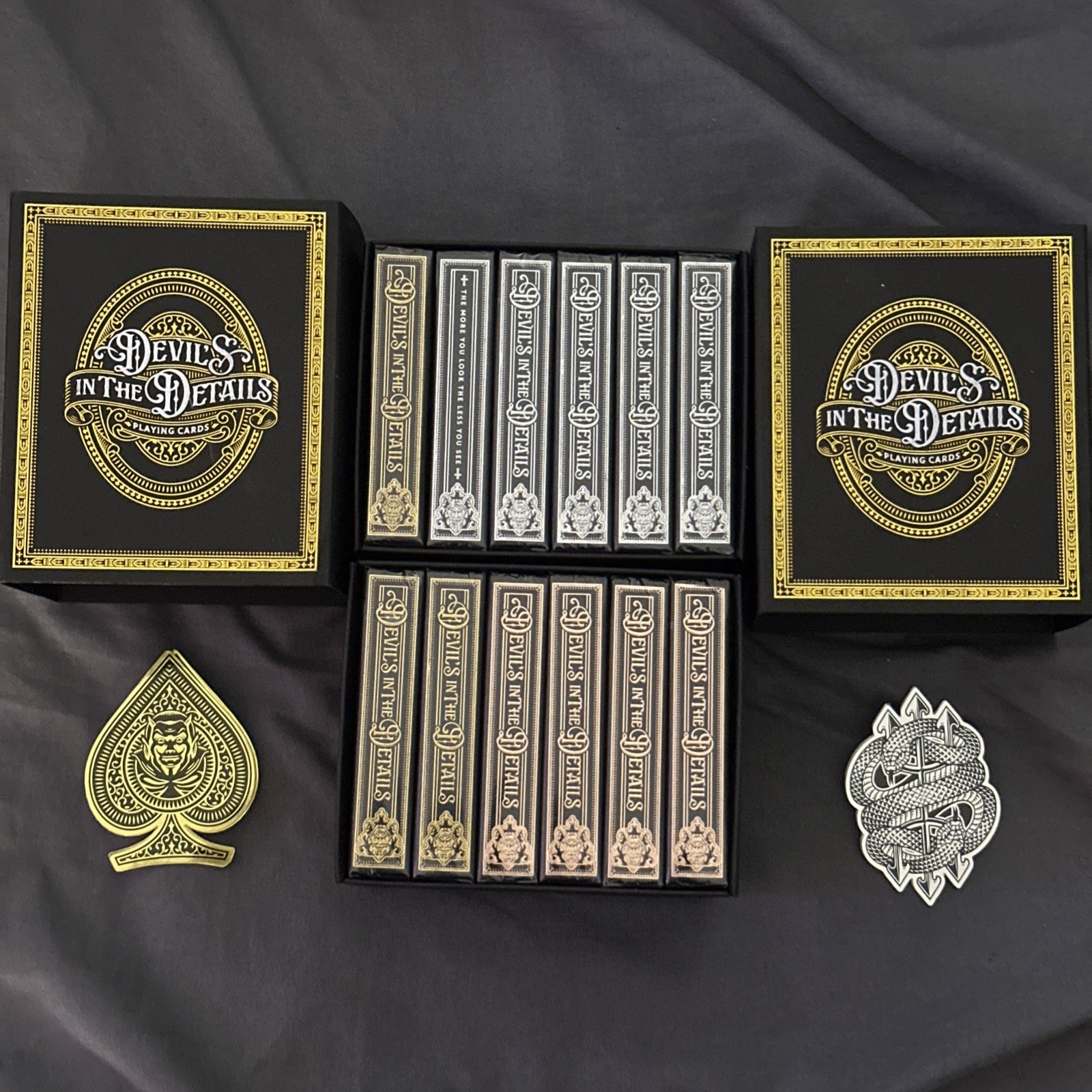 SEALED - Riffle Shuffle Devils In The Details Full Brick Set (1 Gilded Deck)