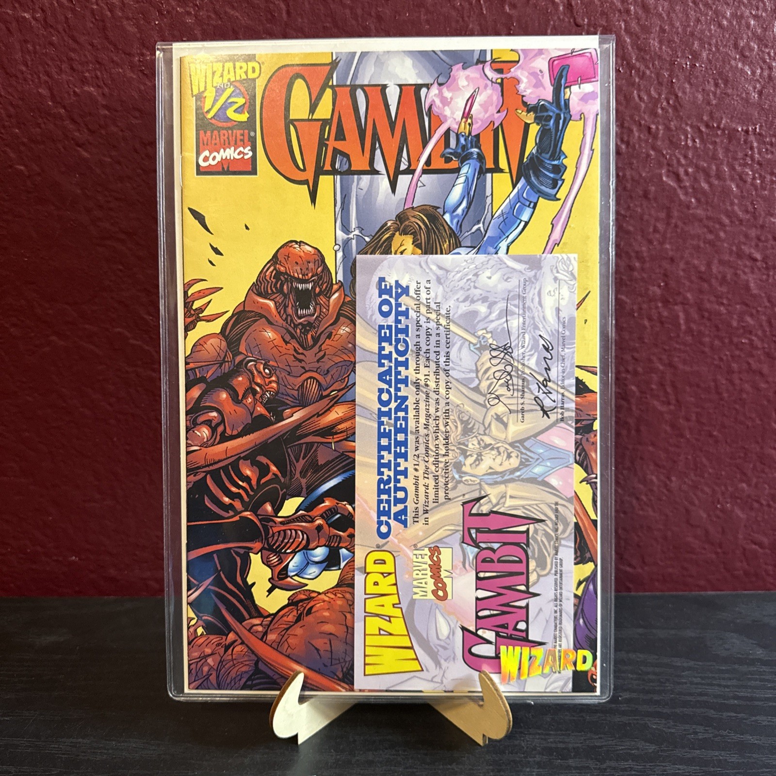 Gambit 1/2 Wizard Marvel W/COA Limited Edition Original Wizard Cover NM