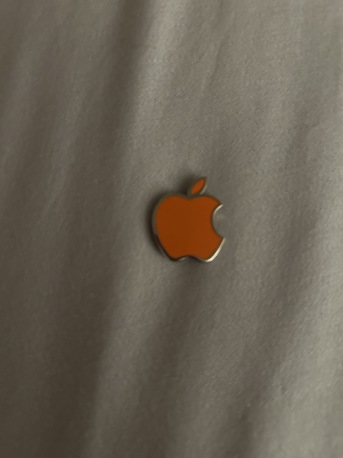 Apple Employee Exclusive Collectible Pin  Orange Hard To Fine Vintage RARE