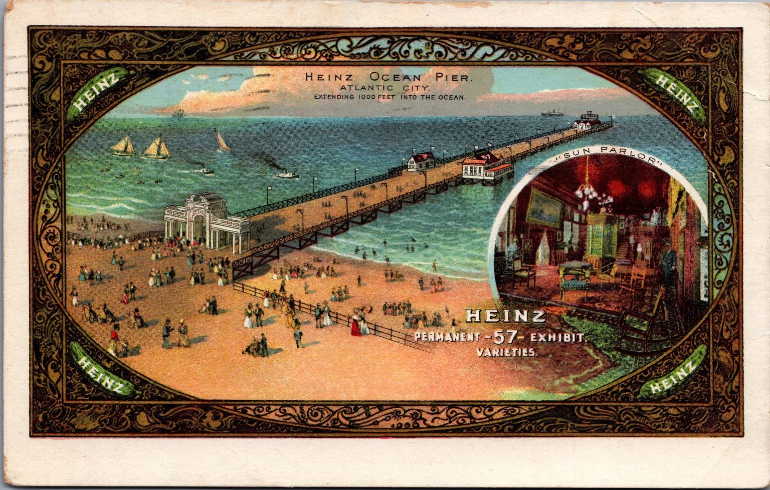 1910 Heinz Ocean Pier Atlantic City NJ Postcard - 57 Varieties Exhibit 1910 Heinz Ocean Pier Atlantic City NJ Postcard - 57 Varieties Exhibit