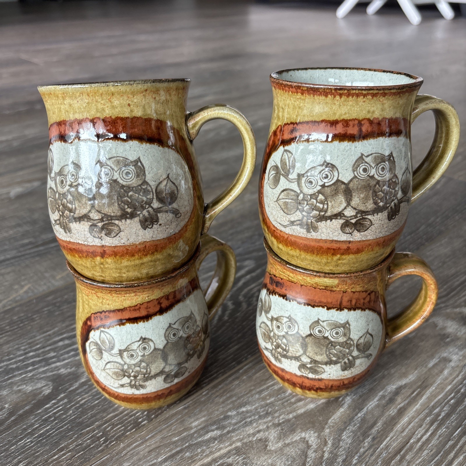 70’s Otagiri Owls On A Branch Mug Brown Speckle Drip Glaze Stoneware Pottery - 4 70’s Otagiri Owls On A Branch Mug Brown Speckle Drip Glaze Stoneware Pottery - 4