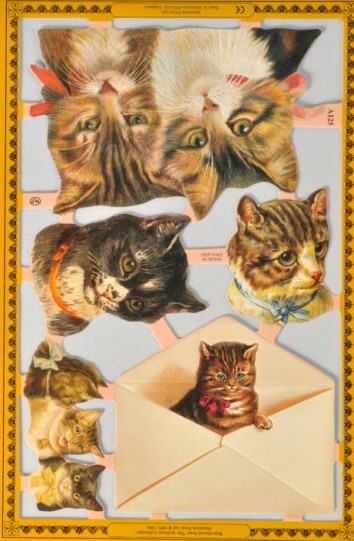 Mamelok English Embossed Scrap Die Cut - Creative Kittens & Cats A125 Mamelok English Embossed Scrap Die Cut - Creative Kittens & Cats A125