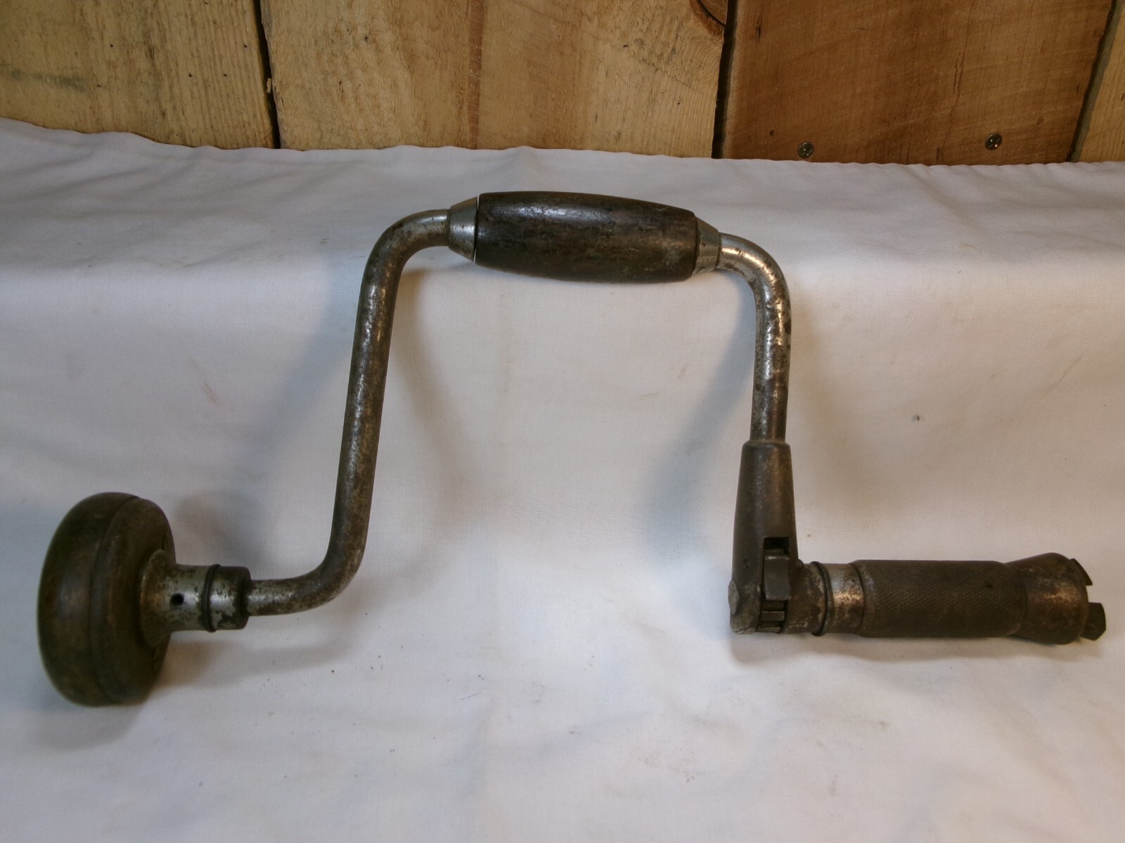 Antique PS & W Peck Stow Wilcox Ratcheting Brace Bit Drill No.1002