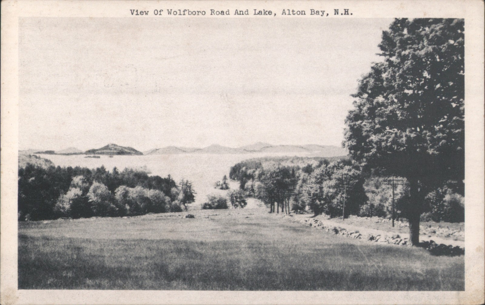 Alton Bay, New Hampshire NH View of Wolfboro Road Lake Original Vintage Postcard Alton Bay, New Hampshire NH View of Wolfboro Road Lake Original Vintage Postcard