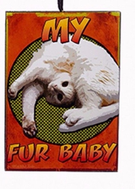 KSA WOODEN CAT ATTITUDE PLAQUE ORNAMENT \