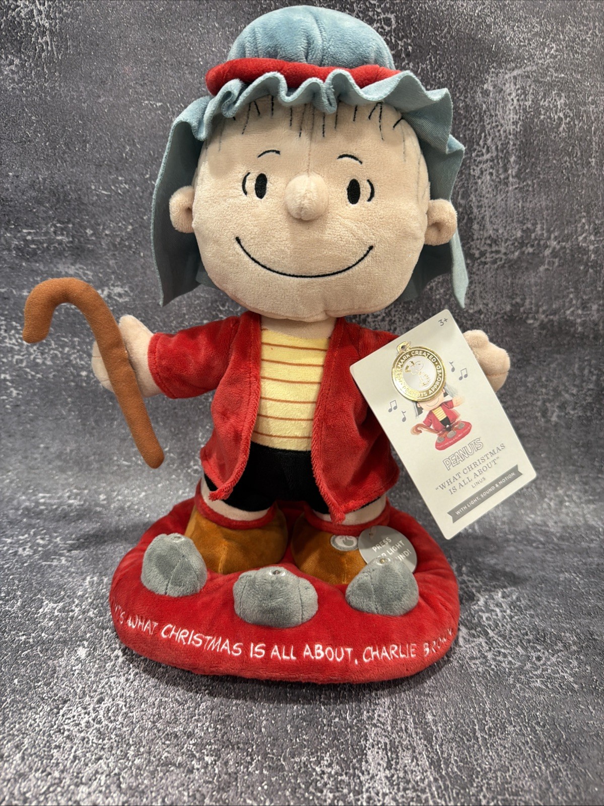 RARE Hallmark LINUS Peanuts LIGHT SOUND MOTION What Christmas Is All About 2024*