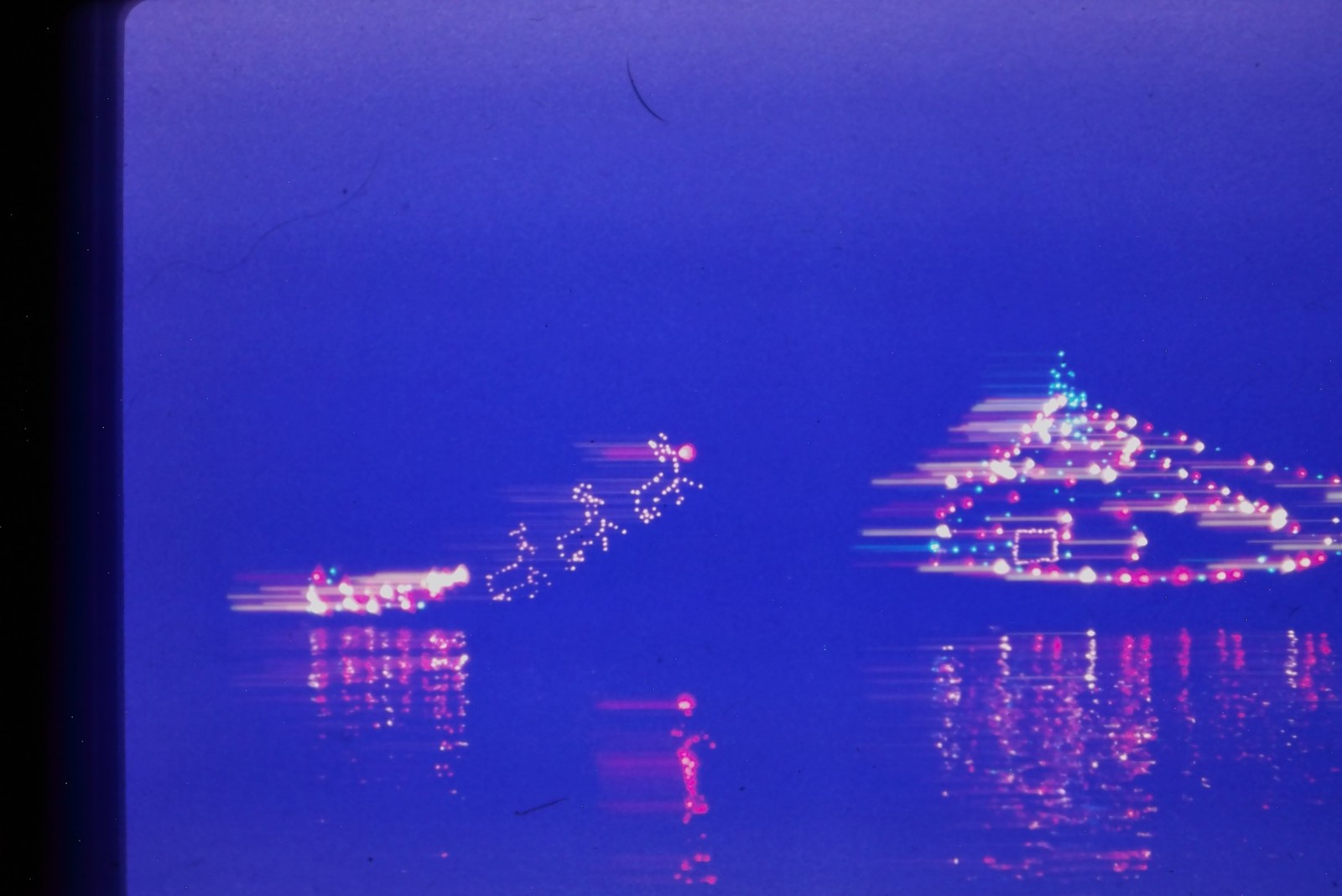 c1960's 35mm Slide Film Christmas Holiday Boat Reindeer Lights Night Ship c1960's 35mm Slide Film Christmas Holiday Boat Reindeer Lights Night Ship