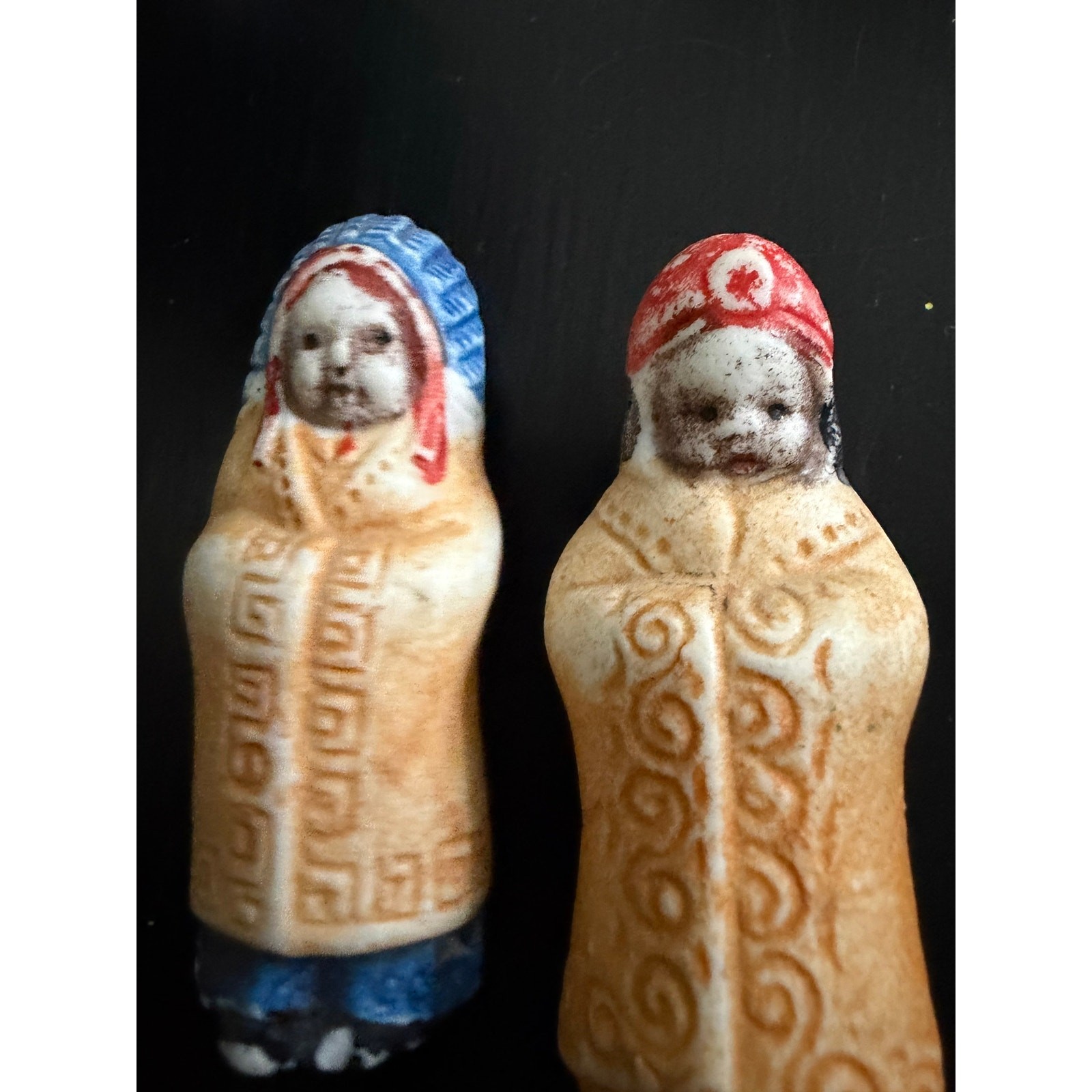 Lot of 2 Antique Penny Dolls Frozen Charlotte 2.5\