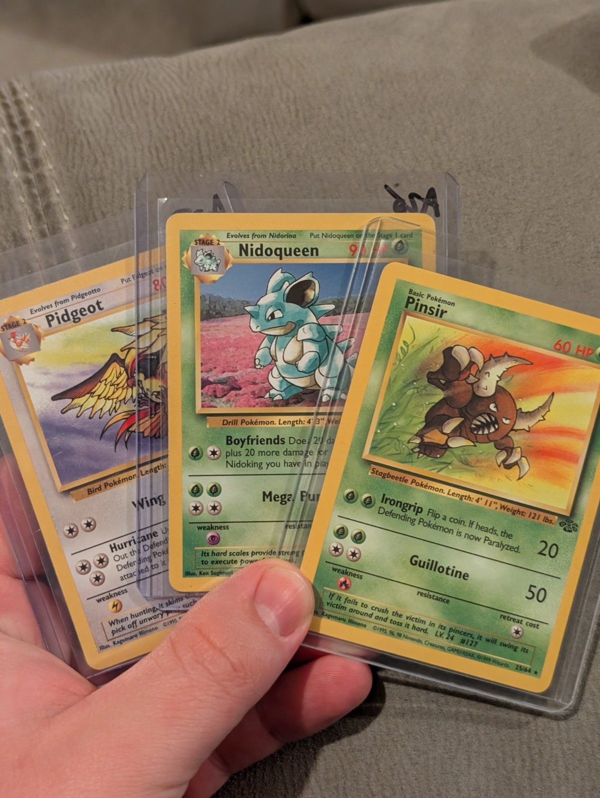 Custom Pokemon Card Bundle - Pinsir, Nidoqueen & Pidgeot