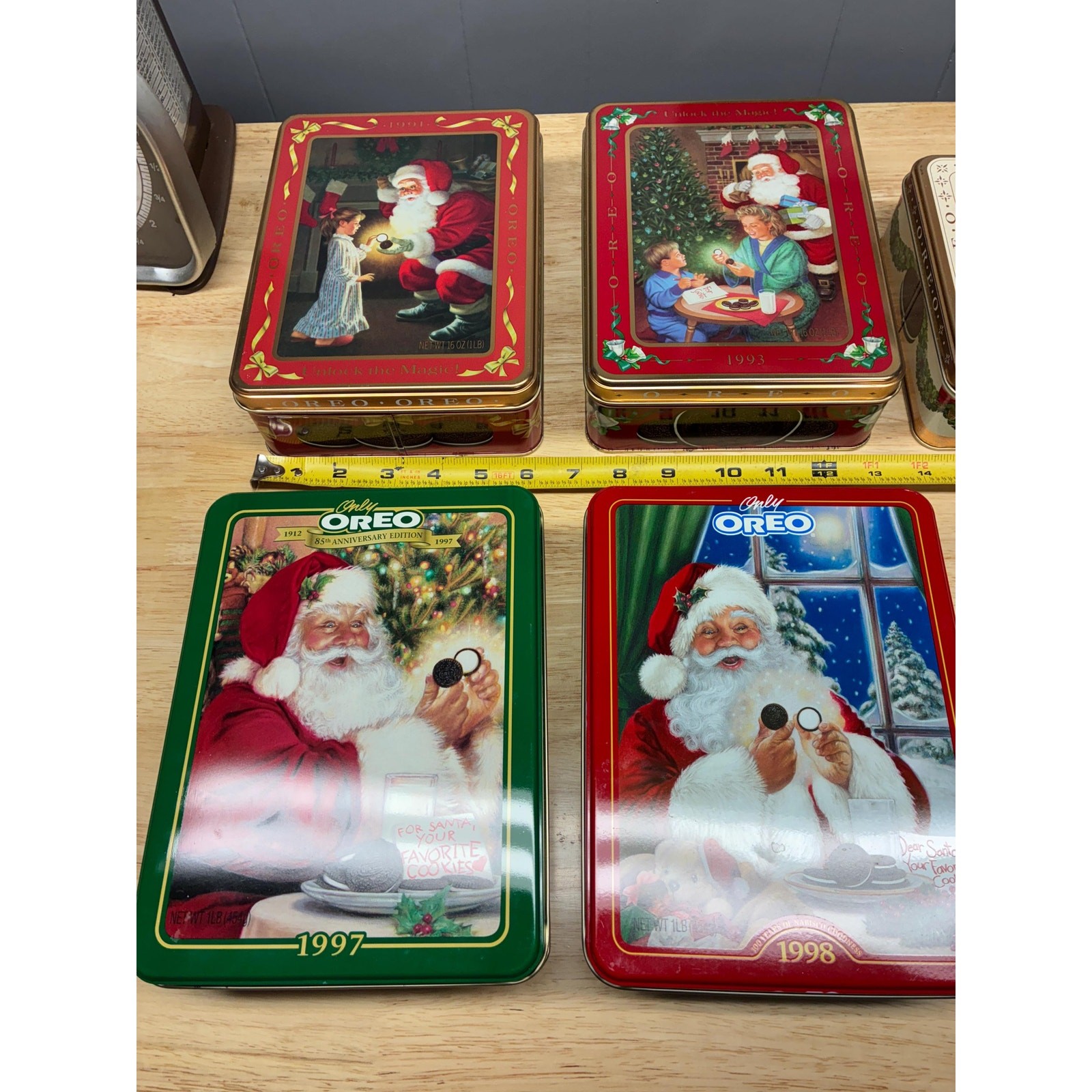 Vintage Oreo Christmas Cookie Tin Collection – Set of 5 (1990s)