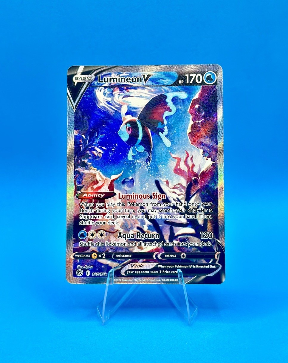 Lumineon V (Alt Full Art) 156/172 Swsh09: Brilliant Stars Pokemon Card NM