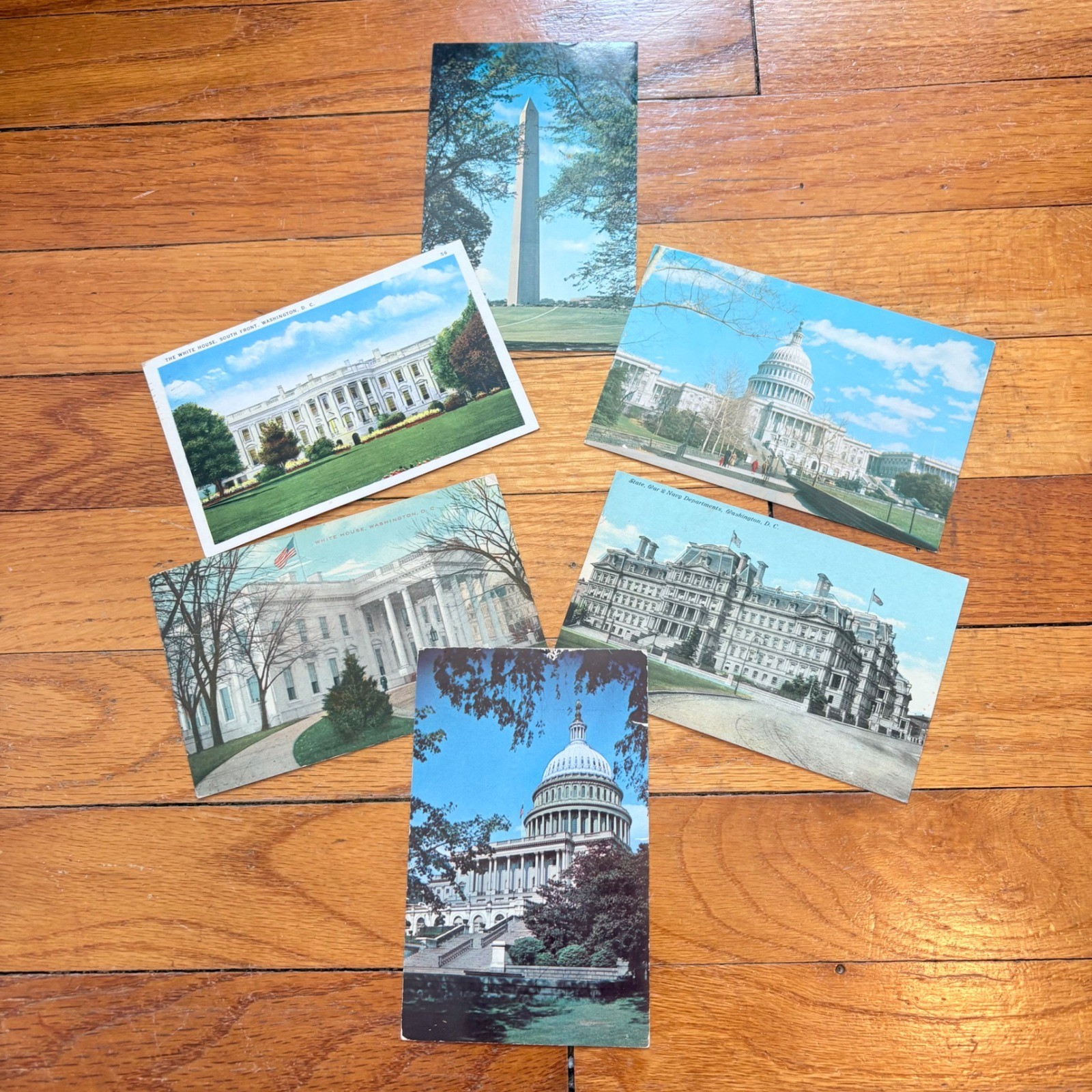 Vintage Washington DC Postcard Lot 6pc Multicolor Souvenir Ephemera