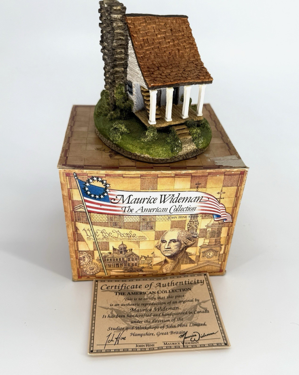 Maurice Wideman Vintage 1989 AC-030 Cajun Cottage Ceramic Figurine Includes COA