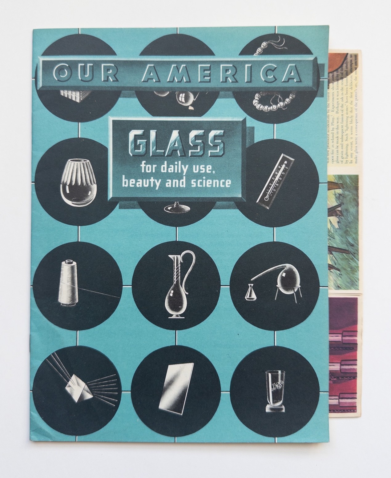 Vintage 1940s Our America Glass Educational Book Coca-Cola Complete w/ Stamps
