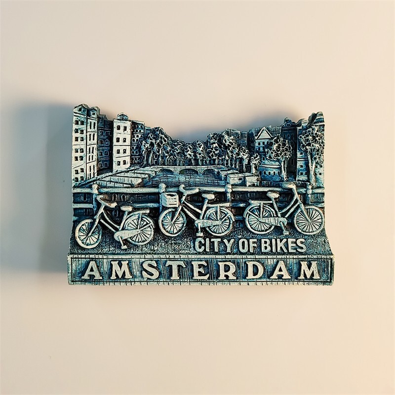 Holland Bicycle Amsterdam Collectible Tourist Souvenir 3D Resin Fridge Magnet Holland Bicycle Amsterdam Collectible Tourist Souvenir 3D Resin Fridge Magnet