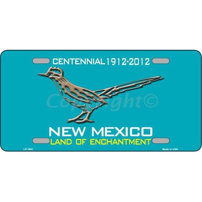 Smart Blonde LP-1941 Road Runner Teal New Mexico Novelty Metal License Plate