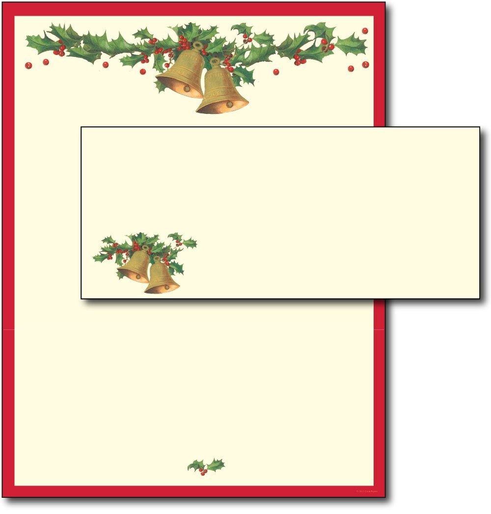 Antique Bells Letterhead & Envelopes - 40 Sets Antique Bells Letterhead & Envelopes - 40 Sets