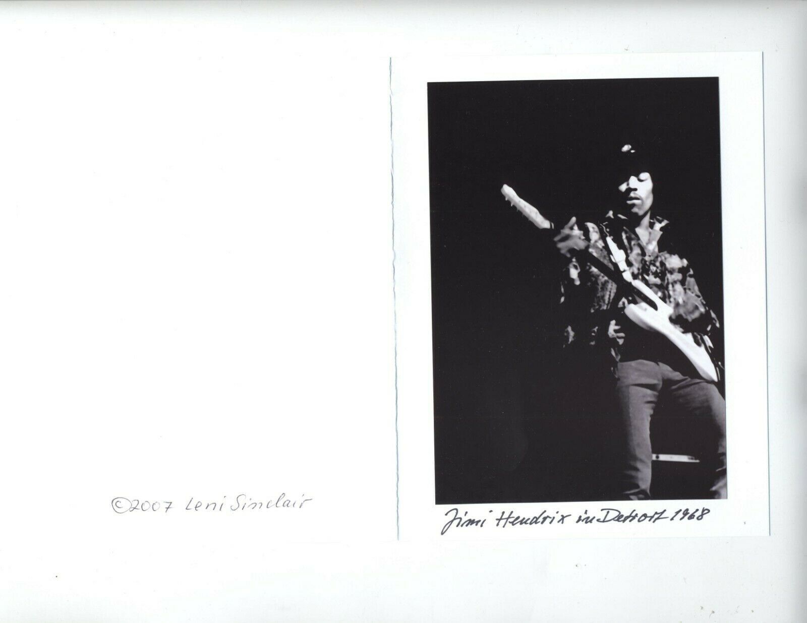 JIMI HENDRIX PHOTO BY LENI SINCLAIR  DETROIT FANTASTIC 1968