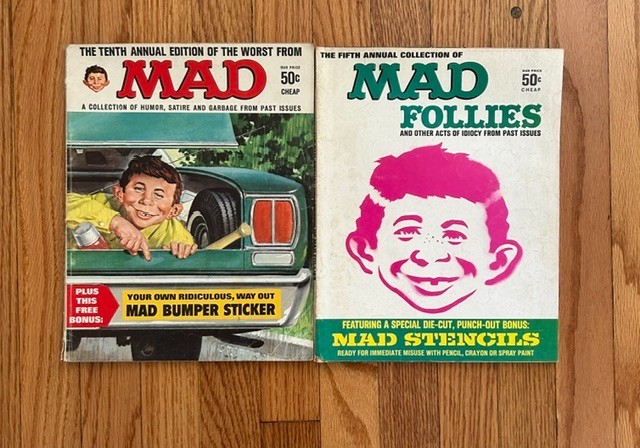 Lot of 2 Vintage MAD Magazine Specials (1967) - Worst From MAD #10 & MAD Follies Lot of 2 Vintage MAD Magazine Specials (1967) - Worst From MAD #10 & MAD Follies