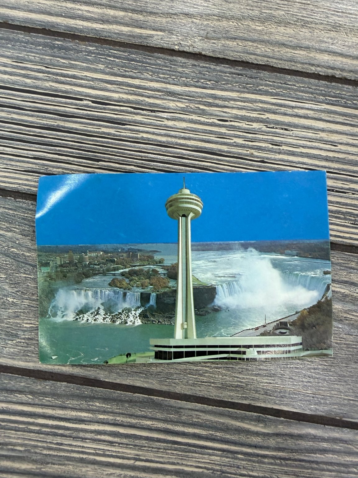 Vintage Skylon Tower Niagara Falls Canada Postcard 1964