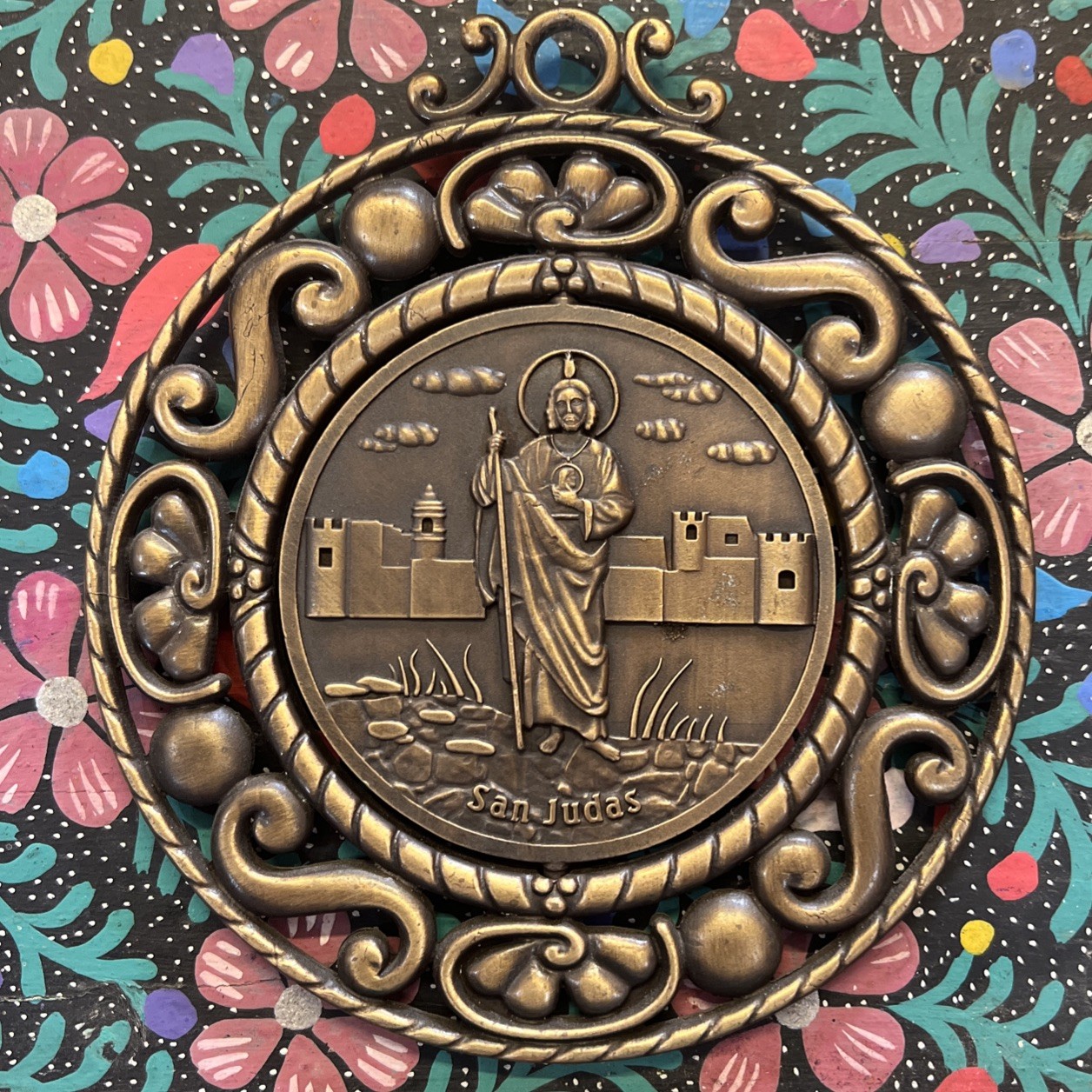 St Jude / Our Lady Of Guadalupe Medal Metal Plaque Catholic Religious 5.5”L St Jude / Our Lady Of Guadalupe Medal Metal Plaque Catholic Religious 5.5”L