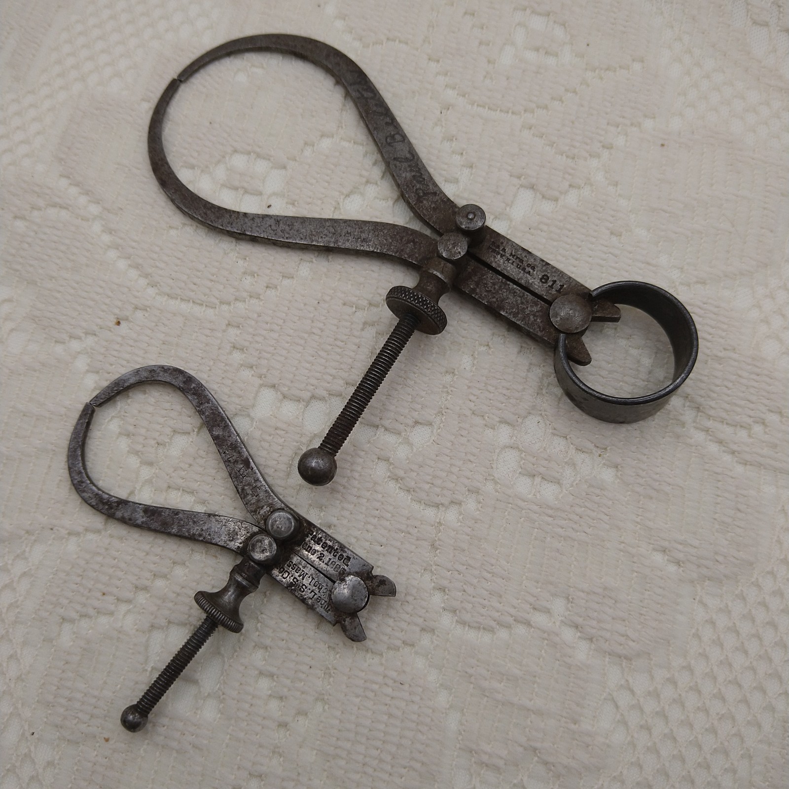 Antique Outside Calipers B & S Manufacturing Co. R.I. , L S S Co MA. 1885 Lot ~2