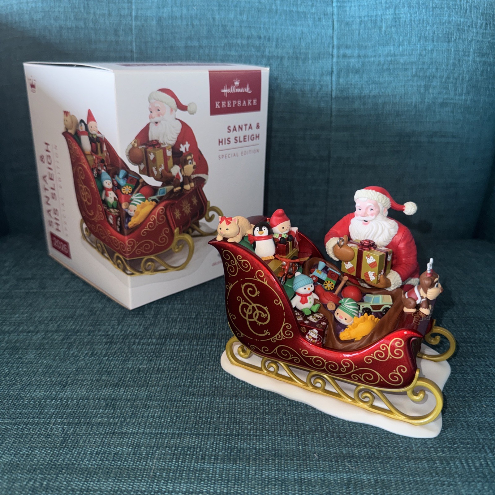 Hallmark 2026 Santa & His Sleigh Large Event Ornament “Not” Signed By Artist New