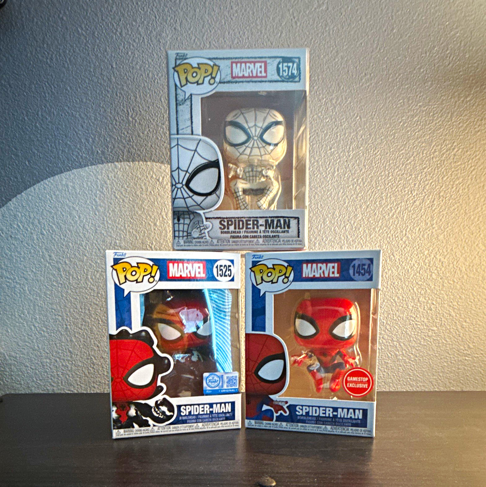 Funko Pop Marvel Spider-Man Vinyl Mixed Lot (3) #1454 #1525 #1574 GameStop Funko Pop Marvel Spider-Man Vinyl Mixed Lot (3) #1454 #1525 #1574 GameStop
