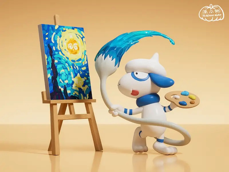 Pokemon 1/20 Scale World Figure Resin [Pumpkin] – Smeargle Special Version
