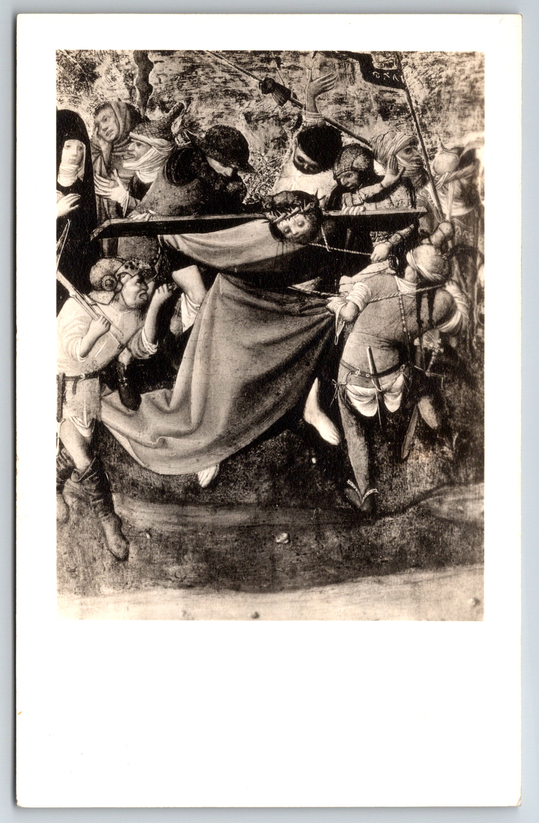 c1950s Christ Carrying the Cross by Master Andre Art Vintage Postcard